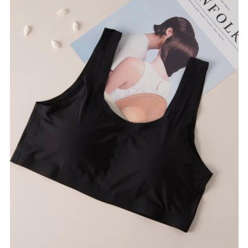 2021 New Hot Sale 4Color Plus Size M-5XL Sexy Push UP Bra Ice Silk Wrapped Underwear V-Tie Bra Pad Wireless Sleepwear Sports Top