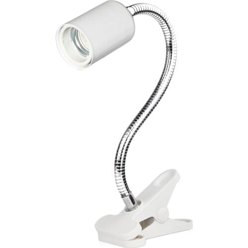 Reptile Lamp Holder Flexible Clip-On Adjustable Temperature Heat Light Bulb Holder Stand For Tortoise Lizard Pet Supplies