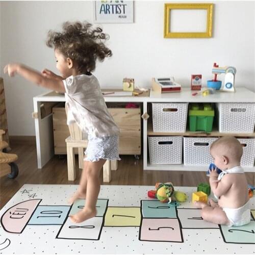 Baby Games Mats Number lattice Baby Plays Mat Crawling Mat For Children Hopscotch Pad Carpet Kids Rug Room Decoration Birth Gift