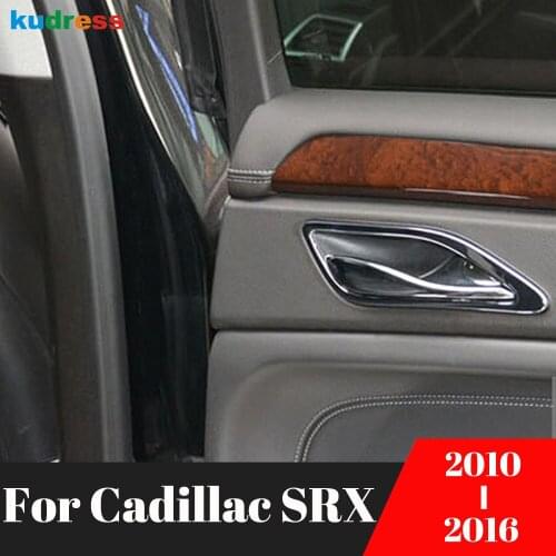 For Cadillac SRX 2010 2011 2012 2013 2014 2015 2016 Stainless Steel Inner Door Handle Bowl Cover Trim Car Interior Accessories