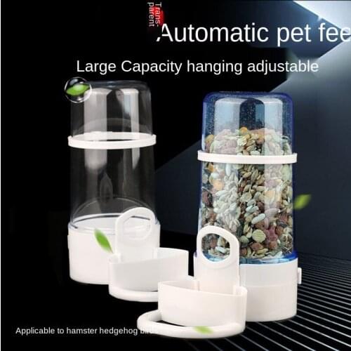 Hamster Rabbit Food Dispenser Feeder Plastic Clear Automatic Pet Feeder For Hamster Guinea Pigs Food Bowl Container