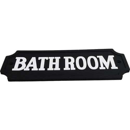 Bathroom Door Sign Plaque Notice With Screws Toilet Gate Wall Poster Plate