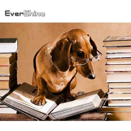Evershine 5D Diamond Painting Full Drill Square Dog Diamond Embroidery Sale Animals Rhinestones Pictures Diamond Mosaic Book