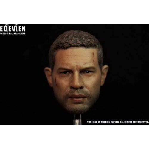 1/6 scale male figure doll accessory Tom Hardy Mad Max hurt Head shape carved for 12" action figure doll,or with GOO1 body