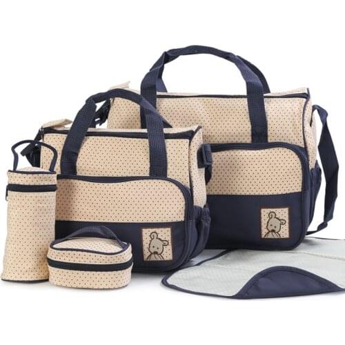 Good Quality Brand Multifunction 5 Pieces Mother Mummy Maternity Nappy Bag Baby Bag For Mom Diaper Bag Bolsa De Bebe Maternidade
