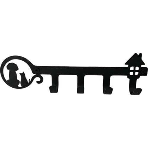 Creative and Multifunctional Iron Key Holder Can Collect Keys Earphone Wires Backpacks Punch Free Protect Your Wall