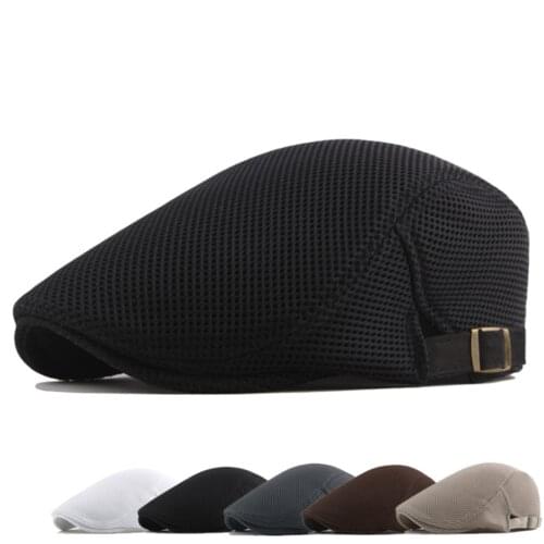 Fashion Beret Golf Cap Women Men Outdoor Golf Cap Sweat-absorbing Adjustable Mesh Sport Baseball Cap Tourist Hat Golf Hat Unisex