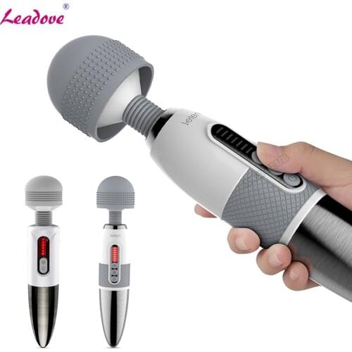 Powerful Big Head Magic Wand Vibrator Sex Toys For Woman Massager Rechargeable Heating AV Vibrator For Female Clitoris AV0076