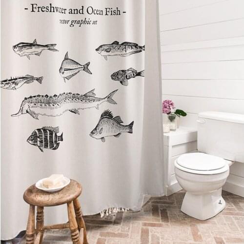 NEW not in Ocean Fish Waterproof Shower Curtain Sanitary Partition Curtains Thickened Anti-mold Cloth Home Decor Accessories