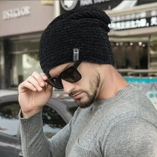 Solid Color Knit Women Men 2020 New Windproof Fashion Casual Hat Thermal Warm Female Soft Thicken Hedging Cap Slouchy #YJ