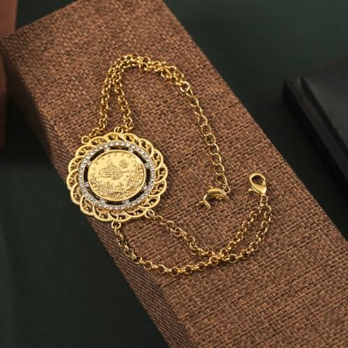 Ottoman Turkish Trendy Jewelry Bracelet Ladies Gold Plating Chain Cheap Bracelet Bangles for Women Romantic Gifts