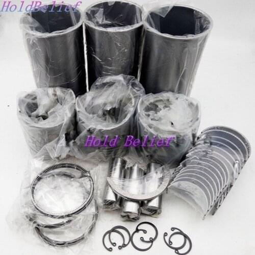 L3E-61SDH L3E Piston & Piston Ring Bearing Set Liner Kit For Mitsubishi Engine For Volvo EC15 Free Shipping
