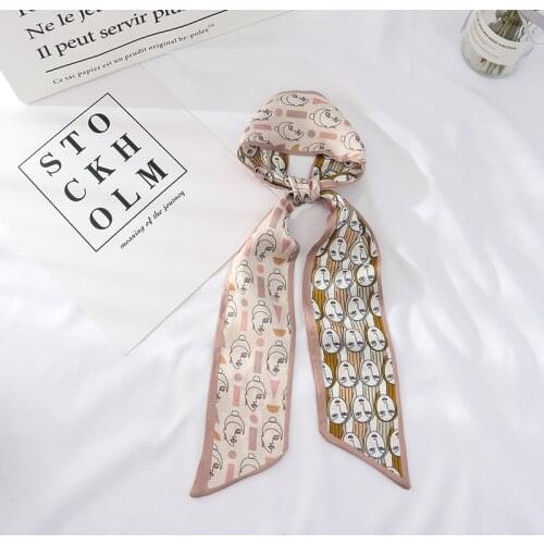 100cm*7cm New summer long fashionable women small scarf female flowers hair ribbon headband women skinny scarf women