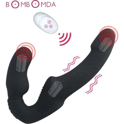 Strapon Dildo Vibrators for Women Dildo for Anal Strap-on Vibrator Sex Toys for a Couple 10 Speeds Plug Anal Lesbian Adults Toy