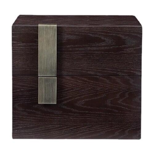 Heavy wight nightstand with drawer and hidden metal handle bedroom set bed side table