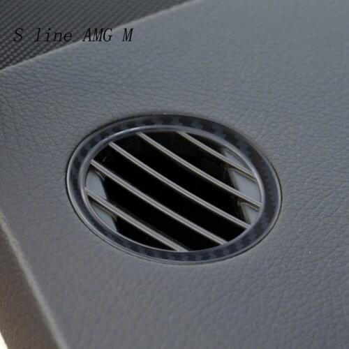 Carbon fiber for Mercedes Benz GLK GLS ML GLE X166 W166 X204 Auto Air Conditioning Outlet Vent Trim Covers Stickers Car Styling