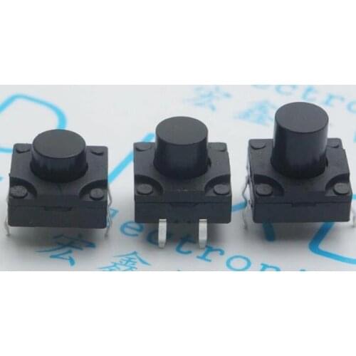 10pcs/lot waterproof buttons 12x12x6 12*12 tact switch 4pin DIP push button switch 12X12X6mm 7mm 8mm 8.5mm 9/10/11/12