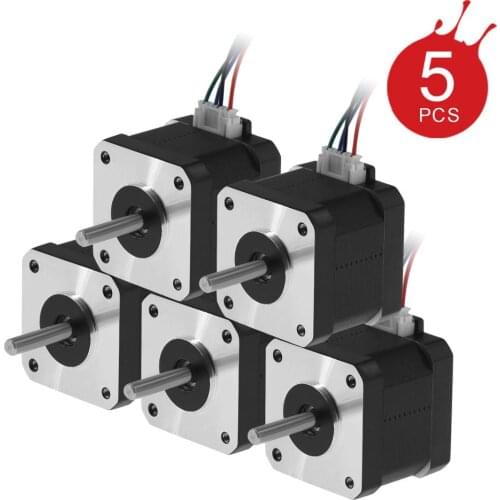 5pcs/lot Nema17 Stepper Motor 38mm 42 motor Nema 17 motor 42BYGH 1.5A 17HS4401S motor 4-lead for Ender 3 Printer 3D CNC XYZ