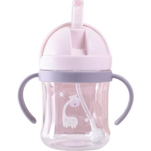 1Pcs Baby bottle Children Cartoon Animal School Drinking Water Bottle Sippy Cup With Shoulder Strap Feeding