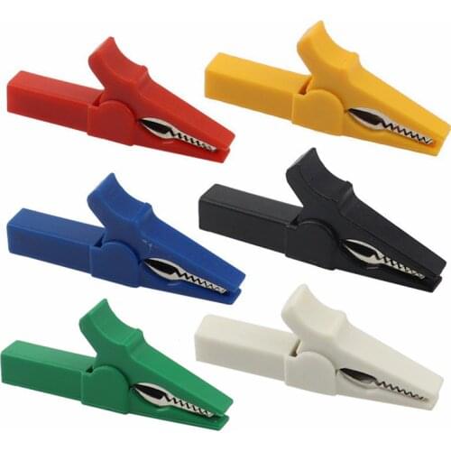 2PCS Battery Test Clips 55MM HV Alligator Clamps For Banana Plug 4mm Multimeter Pen Cable Probes Crocodile Clip Test Accessories