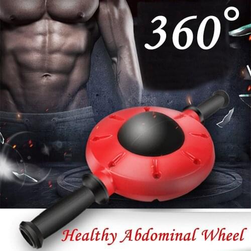 360 Degrees All-Dimensional Abdominal Wheel No Noise Ab Roller Muscle Trainer Fitness Equipment Non-Slip Rubber Handle Workout
