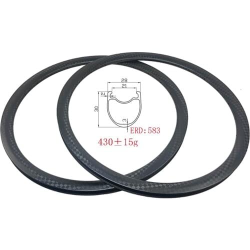 700c 30x28mm Tubeless carbon rims disc brake 12K matte 30mm deep front 20H rear 24H No breaking surface Road race bike wheelset