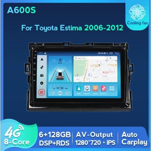 HD 1280*720 DSP Android 11 for Toyota Estima 2006-2012 Car Radio Multimedia Video Player GPS Navigation 2 Din DVD Carplay