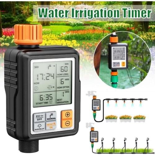 Automatic Water Irrigation Timer Hose Sprinkler Controller Timer Faucet Digital Watering LCD Screen for Garden Lawn