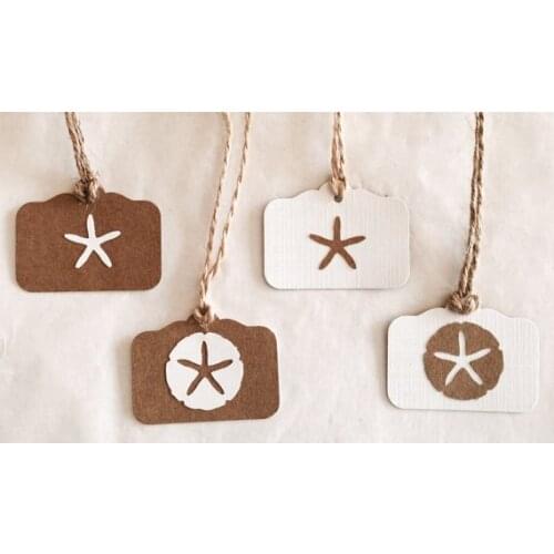 Starfish Gift Favor Tags Beach wedding party Style Sand Dollar Gift Tag birthday wishing tree hanging tag lable