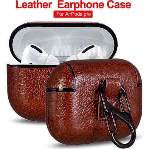 Case for Apple AirPods Pro 3 Bluetooth Earphone Leather Case Headphone Cover Case with Hook Leather Case for AirPods Pro