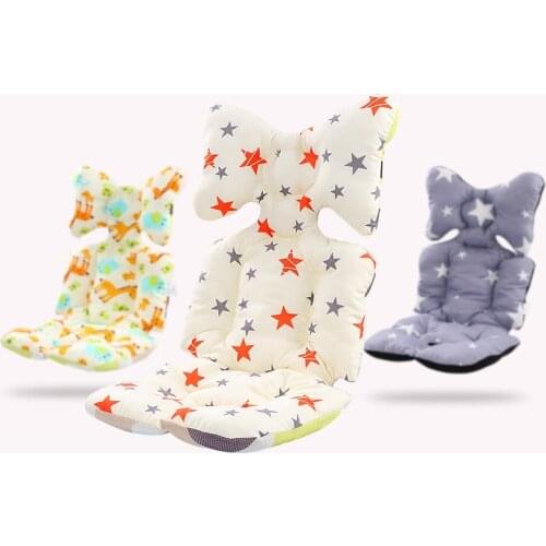 Baby Stroller Cotton Cushion Seat Cover Mat Breathable Soft Car Pad Pushchair Urine Pad Liner Cartoon Star Mattress Baby Cart