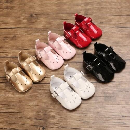 Baby Shoes Infant Newborn Baby Girl Princess Non-Slip Five-pointed star hollow Baby Shoes Solid First Walkers