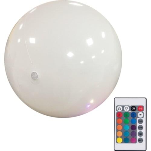 Pool Toy 16 Colors Glow Ball 16'' Inflatable LED Light Up Beach Ball With Remote