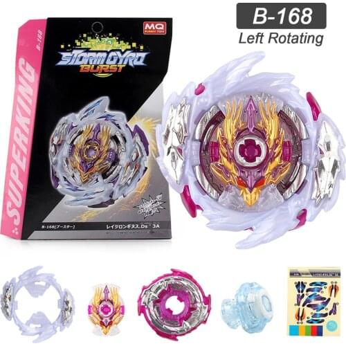 Toys Beyblades Burst Left Turning GT Metal Fusion Alloy Battle Rage Longinus B-168 Super King Gyro with Two-Way Wire Launcher