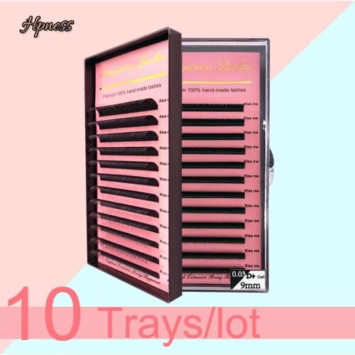 Individual Silk Mink Classic Premium Natural Soft Eyelash Extension 10 Trays/Lot All Sizes HPNESS 100% Hand-Made For Salon