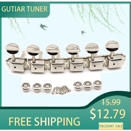 6Pcs Right handed Split Shaft Vintage Guitar Tuning Pegs Guitar Tuners Machine Heads for ST TL electric Guitar Nickel