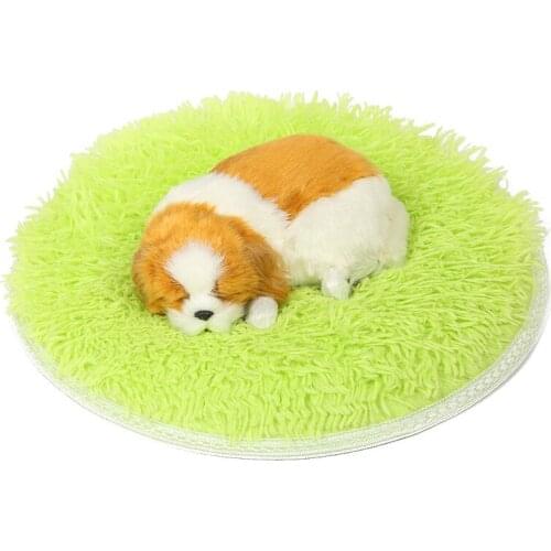 Round Dog Mat Soft Long Plush Comfortable Pet Bed Fluffy Dog Cushion Warm Cat House Puppy French Bulldog Pet Accessories