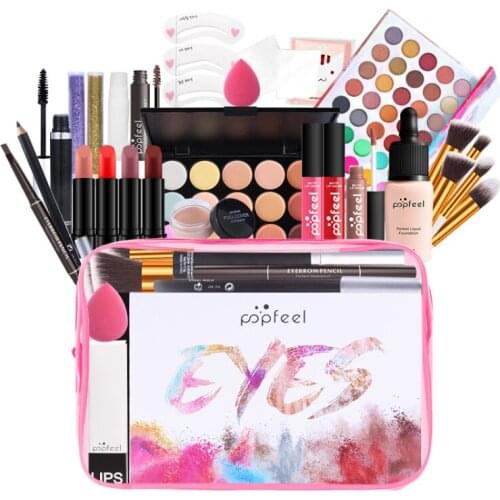 26/25/24/14/9PCS Makeup Set Eyeshadow Palette Lip Glaze Eyelash Primer Concealer Palette Beginner Professional Makeup Kit TSLM1