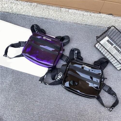 New Original Fashion Street Style Women Men Transparent Function Multi-purpose Chest Bag Casual Small Handbags Shoulder Bags