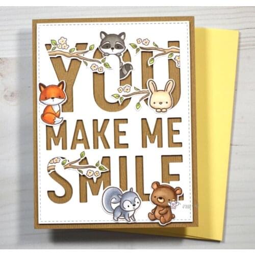 New Smile letter decoration metal Cutting Dies Stencils DIY Scrapbooking Paper/photo Cards Embossing Dies