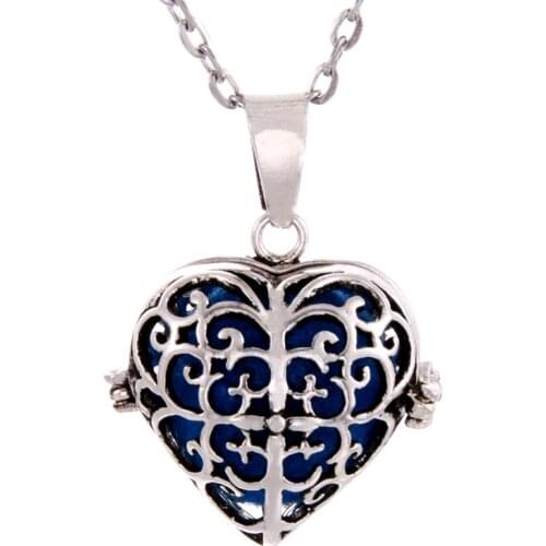 Round Shape Perfume Oil Pendant Essential Aromatherapy Diffuse Necklace Medallion Cage Pendant For Women Girl Gift Jewelry Gift