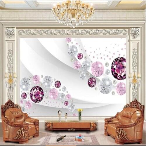 Beibehang Custom photo wallpaper stickers large murals fashion simple jewelry diamond sofa TV background painting wall paper