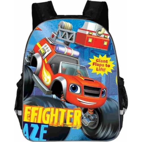 Teenager Cartoon Blaze And The Monster Machine Print Backpack Boys School Bags Primary Backpack Schoolbags for Boys Mochilas