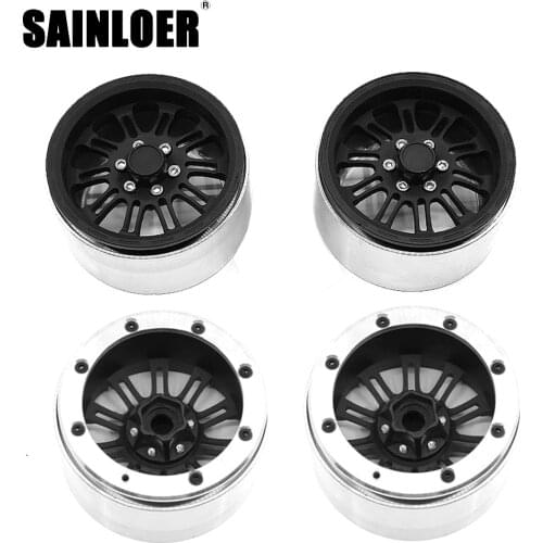 SAINLOER 4pcs Metal Wheel Rim 2.2 Inch for 1/10 RC Rock Crawler Axial SCX10 90046 AXI03007 TAMIYA CC01 D90 R11 Traxxas TRX-4