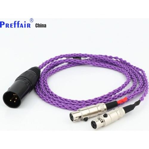 XLR Balanced Earphone Headphone Upgrade Cable Silver Plated for Audeze LCD-3 LCD3 LCD-2 LCD2 LCD-4