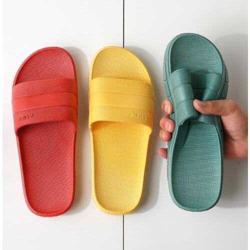 Women Thick Platform Slippers Indoor Bathroom Slipper Soft Eva Anti-Slip Couples Home Floor Slides Ladies Summer Shoes