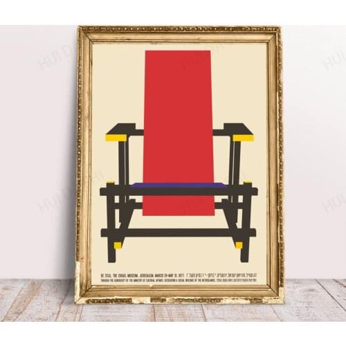 Exhibition Poster De Stijl The Israel Museum in Jerusalem 1977 by Gerrit Thomas Rietveld Edited