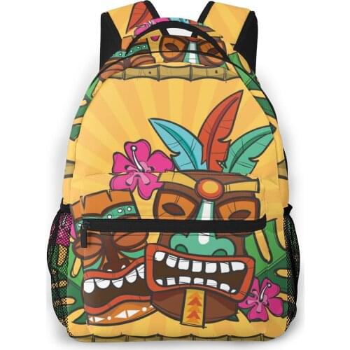 Women Backpack with Multiple Using Women Backpacks Tribal Masks Flowers With Ethnic Style Female School Bag Girls Travel Bag