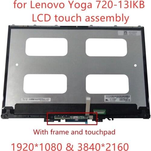 13.3 "LCD LED touch screen assembly with bezel replacement for Lenovo Yoga 720-13IKB 720-13 5D10N2429 5D10N24290 5D10K81089