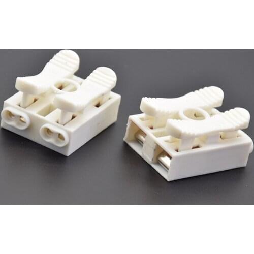 10pcs ZQ-2pin 6A Press Type self-locking terminal Electric Connection Quick Wiring Terminal for LED Lighting